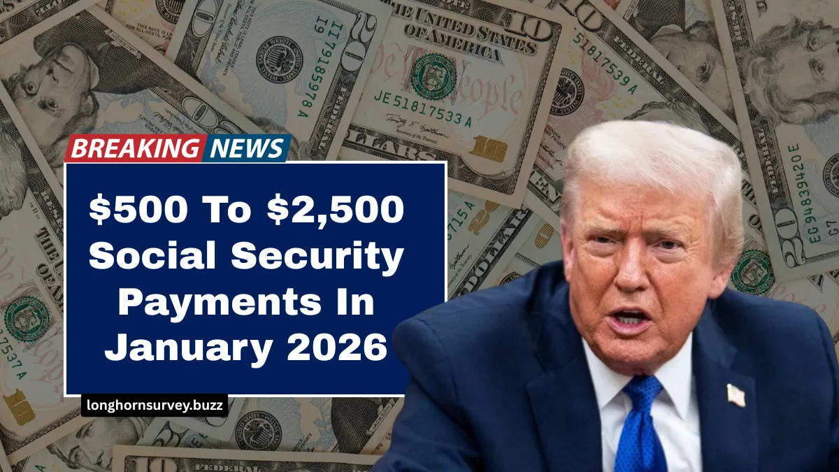 $500 To $2,500 Social Security Payments In January 2026