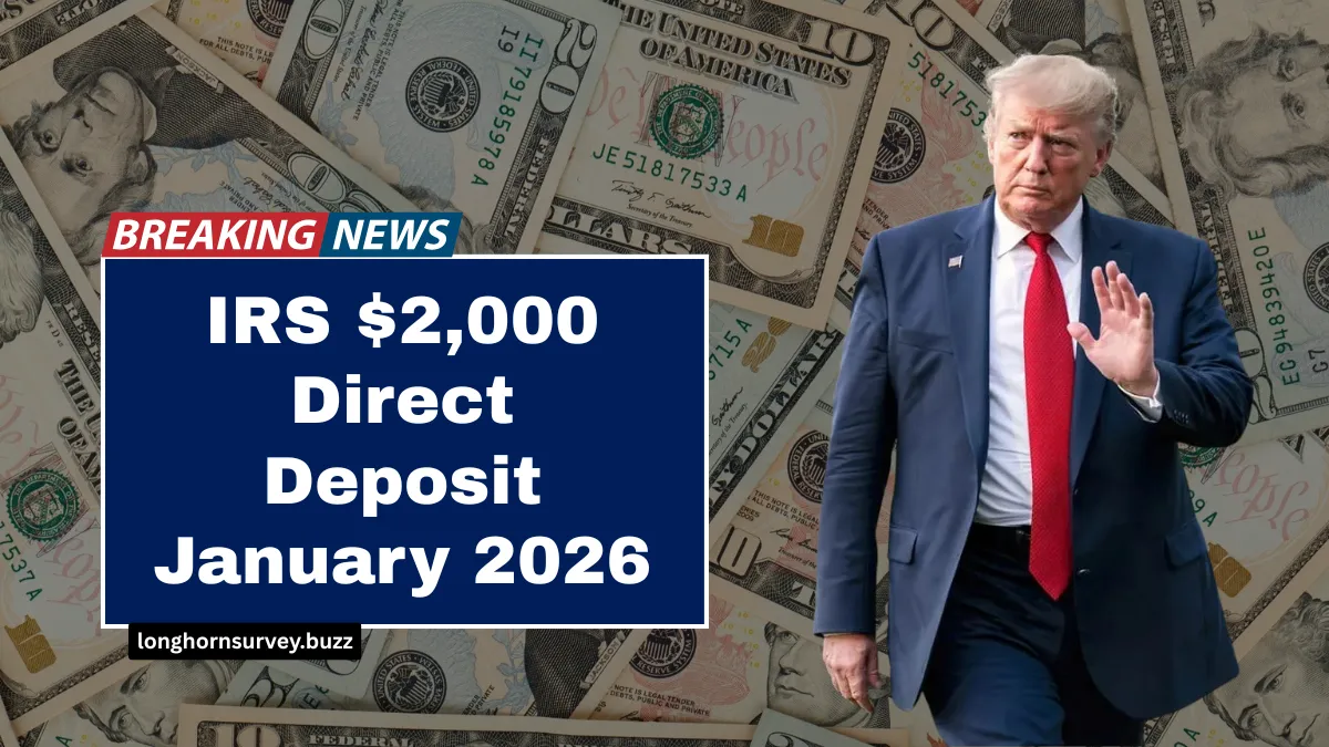 IRS $2,000 Direct Deposit January 2026 - Who Qualifies And When You Get Paid